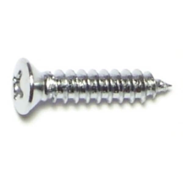 Midwest Fastener Sheet Metal Screw, #8 x 3/4 in, Chrometint Steel Oval Head Phillips Drive, 25 PK 72182 - main
